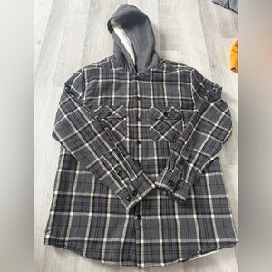 Plaid Hooded Flannel Shirt